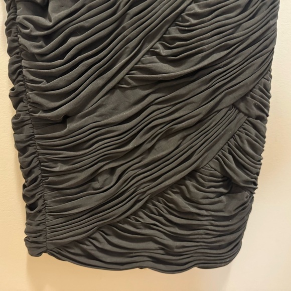 Adrianna Papell Ruched Black Bodycon Dress Size 12 - Picture 5 of 9